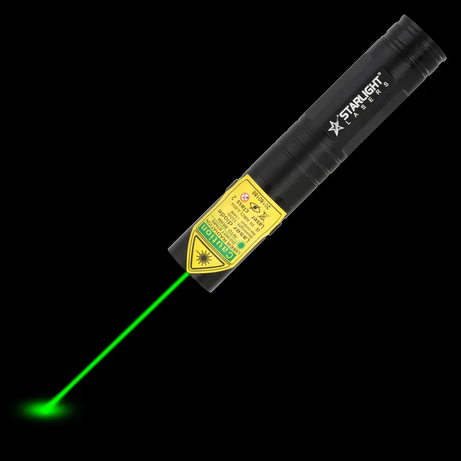 Compacte groene laserpointer G2 Pro met zichtbare laserstraal in het donker