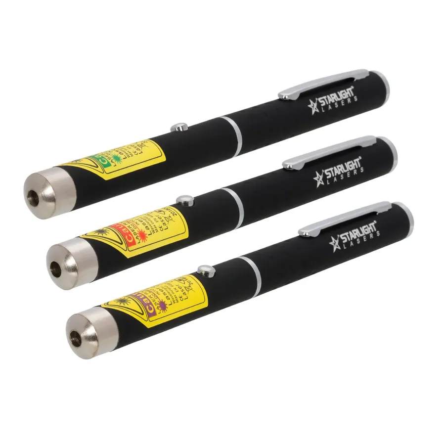 Laserpointer set in 3 kleuren: groene X1, rode M1 en violette Z1 laserpen
