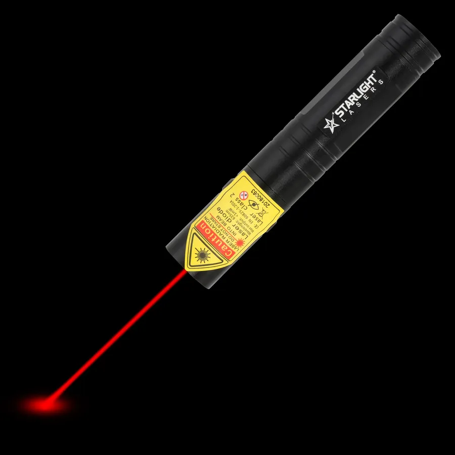 Compacte rode laserpointer R2 Pro met zichtbare laserstraal in het donker