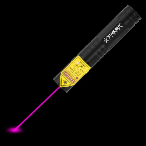 Compacte violette laserpointer V2 Pro met zichtbare laserstraal in het donker